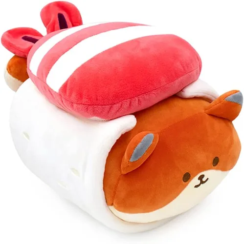 Miniatura 16 de Anirollz Kittiroll de peluche en atuendo de pastel enrollado – Animal de peluche kawaii con disfraz extraíble – Bonito juguete de peluche blando