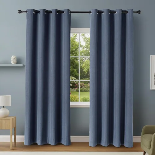 Miniatura 11 de Amazon Basics Cortinas 100% opacas con ojales, 2 paneles, 52 x 84 pulgadas, beige