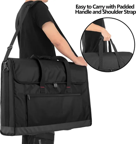 Miniatura 5 de Trunab Estuche de transporte para monitor de 24 a 27 pulgadas, bolsa de viaje acolchada con capacidad para hasta 2 pantallas LCD/televisores,