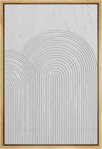 Miniatura 20 de SIGNWIN Lienzo enmarcado para pared, diseño retro pastel, anillo geométrico en espiral, ilustraciones de formas abstractas, arte moderno