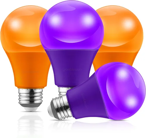 Miniatura 10 de Bombilla roja y verde, bombilla LED de color de 9 W (equivalente a 60 W), base E26, bombillas rojas de Navidad para camino, porche, Halloween