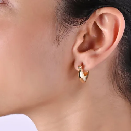 Miniatura 3 de Gempires - Aretes ligeros y gruesos, delicados y minimalistas, hipoalergénicos, chapados en oro, sin deslustre, diseño clásico, para uso diario