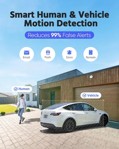 Miniatura 4 de ANNKE Cámara de seguridad FCD800 PoE para exteriores con doble lente 180° archivada de visión, cámara de vigilancia IP de 8MP compatible con visión