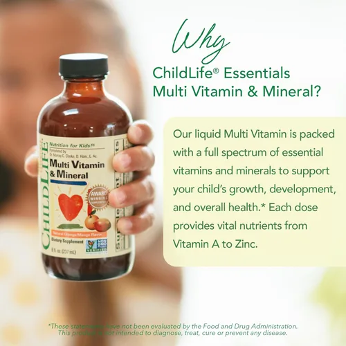 Miniatura 3 de CHILDLIFE ESSENTIALS Multivitamínico y Mineral para Niños - Vitaminas para Niños, Multivitamínico Líquido para Niños, Multivitaminas para Niños