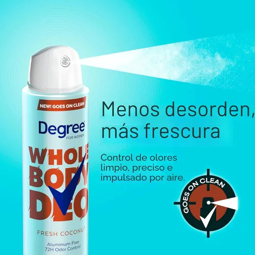 Miniatura 4 de Degree Desodorante para mujer Spray Fresh Coconut Scent Aluminium Free 72H Odor Protection 2.9 FO