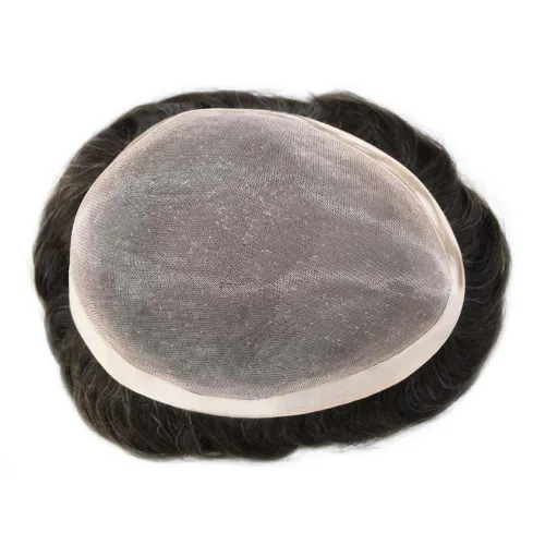 Miniatura 5 de Toupee - Sistema de reemplazo de cabello para hombre, cabello humano tipo tupé, negro, gris, marrón, rubio, protesis capilar para hombre