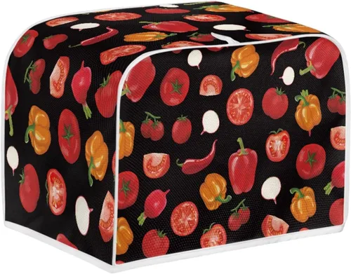 Miniatura 36 de Coldinair Cubierta para tostadora de dos rebanadas con estampado de aguacate, cubierta de electrodomésticos pequeños con diseño de frutas