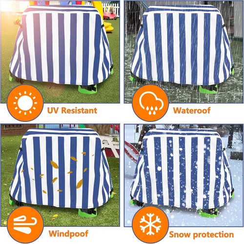 Miniatura 4 de Cubierta para mesa de agua para niños, resistente al aire libre, 600D, impermeable, anti-UV, a prueba de polvo, para niños, compatible con Step2