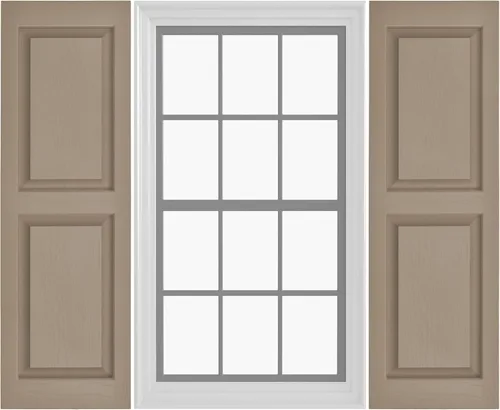 Miniatura 9 de Persianas de vinilo de panel elevado Pontiac Trail (1 par) 14.5"x31" - Cielo de noche azul marino Persianas de ventana para exteriores Incluye