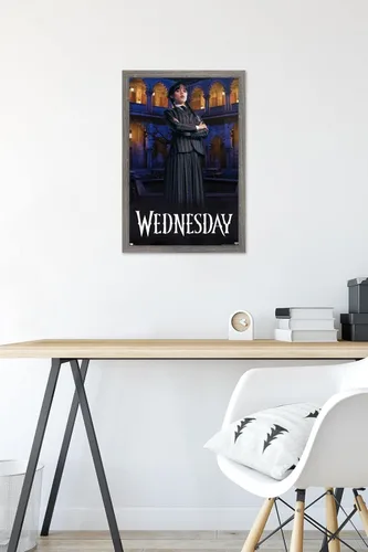 Miniatura 6 de Trends International Wednesday - Póster de pared de retrato, 14.725 x 22.375 pulgadas, versión enmarcada de madera de granero