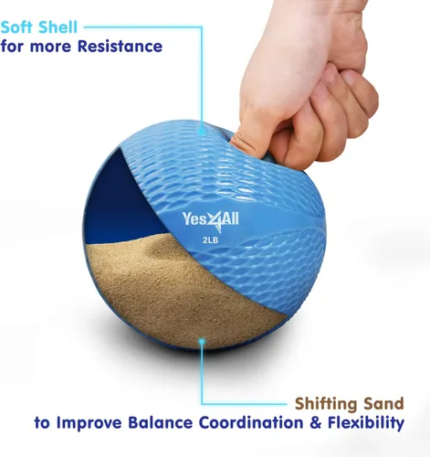 Miniatura 3 de Yes4All - Bolas de tonificación con peso para ejercicio, bolas medicinales suaves para ejercicio, pilates, yoga, equilibrio, flexibilidad, 2-10 F.