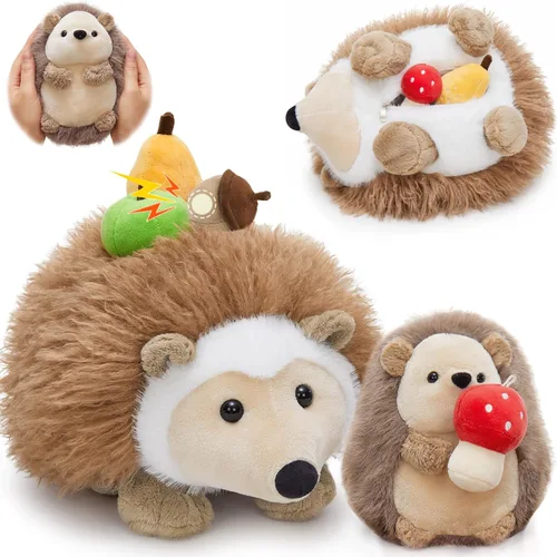 Miniatura 14 de MaoGoLan Paquete de 10 peluches de animales de granja a granel con caballo, vaca, perro, gato y más, juguetes educativos, decoración de fiesta