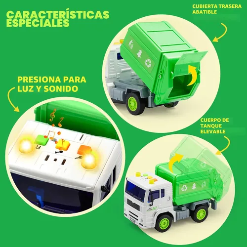 Miniatura 5 de JOYIN Juego de 4 piezas de vehículos de 7 pulgadas de largo, autos para niños pequeños con luces y sonido de sirena, incluyendo coche de policía