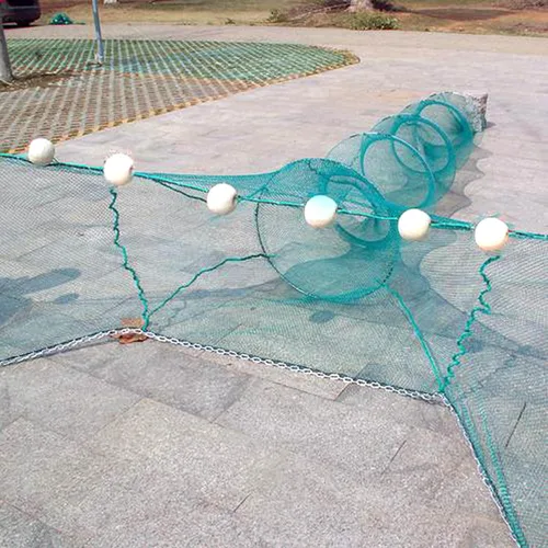 Lawaia Trampa de cangrejos para cangrejos, red plegable portátil plegable con flotador y cadena para camarones, langostas, cangrejos