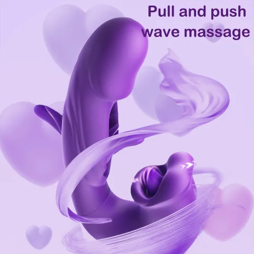 Miniatura 4 de Entrenador de suelo pélvico, juguete masajeador 4 en 1 para mujer, silencioso e impermeable (morado)