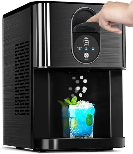 Máquina de hielo de pepita para encimera, máquina de hielo de pepita de 44 libras/24 horas, máquina de hielo de pellets masticables con dispensador