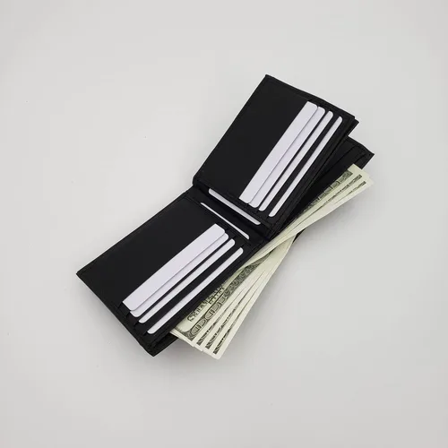 Miniatura 7 de AG Wallets - Cartera de cuero plegable con doble solapa central para hombre, con 3 ventanas de identificación, capacidad para 12 tarjetas