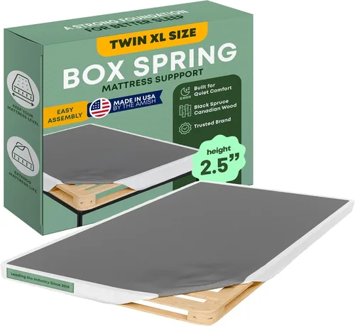 Miniatura 23 de Greaton, 10” Twin Box Spring Only for Twin Size Bed – Amish-Made in The USA – Solid Wood Mattress Foundation with Stable & Quiet Support