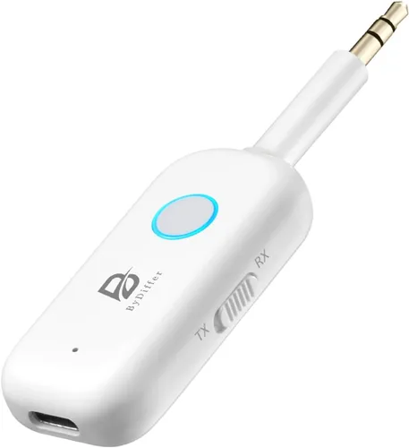 Miniatura 9 de Receptor transmisor de audio Bluetooth 5.2 para TV, 2 conexiones de dispositivos BT Bluetooth Transmitter for Headphones, 3.5mm Jack Aux Airplane