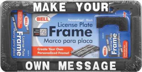 Miniatura 2 de Bell Automotive 22-1-46452-9 - Marco de matrícula negro personalizado, resistente a la corrosión, fácil de instalar