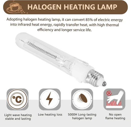 Miniatura 4 de YUCHENGTECH Calentador de haz halógeno, calentador inteligente de haz de sifón para cafetera Hario Yama Syphon (actualización 110-120V) (110V)