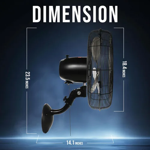Miniatura 2 de Tornado Ventilador oscilante profesional de pared de alta velocidad de 16 pulgadas, ideal para espacios industriales, comerciales y residenciales
