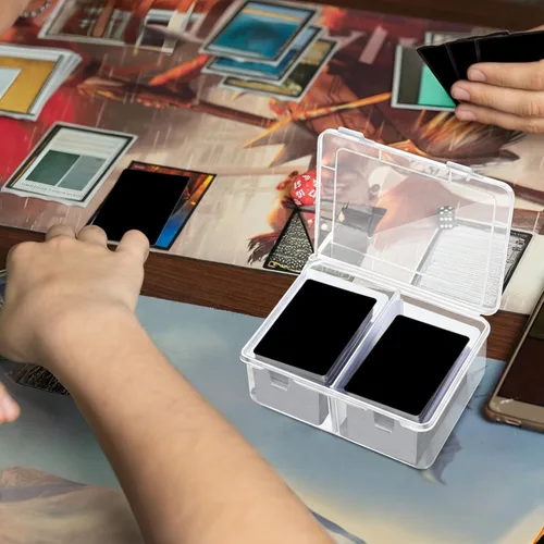 Miniatura 7 de Vicenpal Caja de almacenamiento de 300 tarjetas compatible con Mtg TCG, caja de almacenamiento de tarjetas coleccionables de plástico transparente