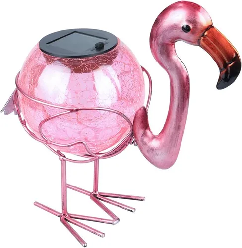 Lámpara solar colgante para aire libre, decorativa, impermeable, flamenco, LED, lámpara de mesa para patio, jardín