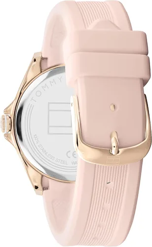 Miniatura 3 de Tommy Hilfiger Reloj de cuarzo dorado clavel para mujer con correa de silicona rubor 19 Modelo 1782479 Blush Reloj de cuarzo