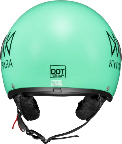 Miniatura 3 de KYPARA Casco de motocicleta de cara abierta vintage aprobado por DOT con visera, casco retro de media cara para hombres y mujeres