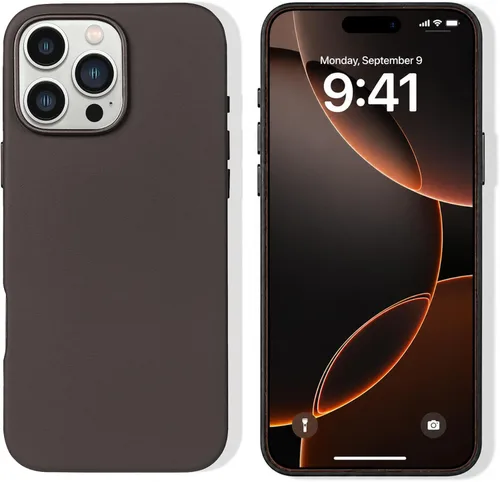 Miniatura 11 de Funda de cuero para iPhone 14 Pro Max - Cuero de grano completo compatible con MagSafe - Funda protectora delgada con botones metálicos y tarjetero