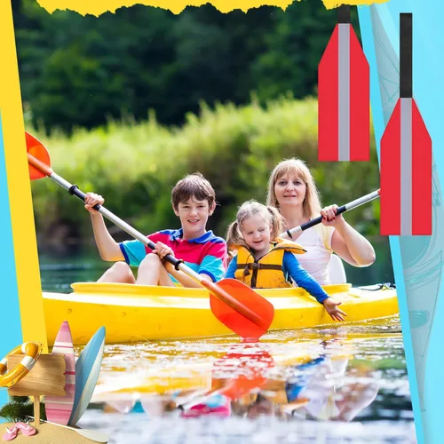 Miniatura 7 de Frienda Bandera de viaje de seguridad de 2 piezas para kayak, canoa, bandera de advertencia con cincha para kayak, SUP, remolque, canoas, camión
