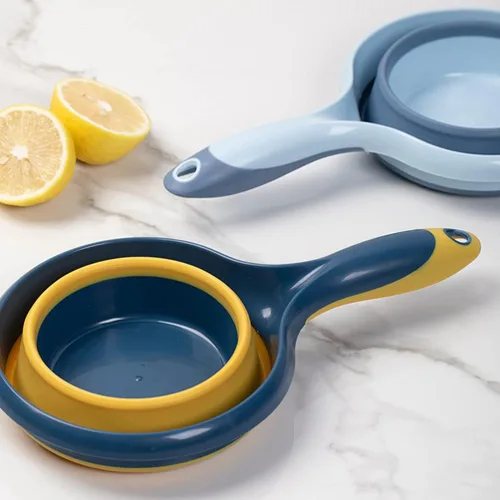 Miniatura 6 de Yardwe Cucharón de agua plegable con mango largo, cuchara de agua plegable portátil con gancho para colgar de 10.62 pulgadas, para uso doméstico