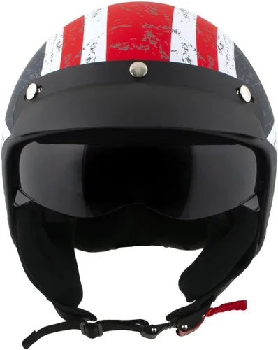 Miniatura 9 de Casco Milwaukee MPH9701DOT Maverick 3/4 de Cara Abierta con Barras y Estrellas para Motociclista, Casco DOT - Pequeño