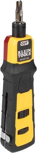 Miniatura 3 de Klein Tools VDV427-300 Herramienta de perforación de impacto con hoja 66/110, conexiones de cable CAT confiables, fuerza ajustable, incluye púa