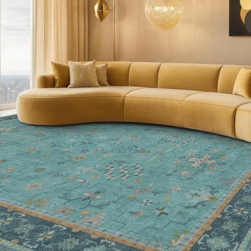 Miniatura 224 de Alfombra Boho Negra para Sala de Estar - Alfombra de Área Lavable de 10x14 Pies, Alfombras de Comedor para Debajo de la Mesa, Alfombra Suave de Pelo