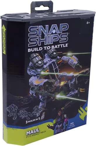 Miniatura 8 de Snap Ships Forge Maul FT-12 Assault Mech - Construir para la batalla - No requiere baterías - Construye 3 diseños diferentes -8+