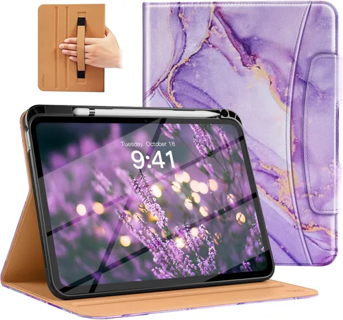Miniatura 32 de MoKo Funda para iPad A16 de 11 pulgadas, funda para iPad de 11ª/10ª generación (2025/2022) con soporte para lápices y bolsillo, funda con soporte