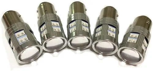 Miniatura 2 de BAY15D P21/5W 2057 7528 1157 - Bombilla para luz de freno Canbus sin errores para coche, luz de freno trasera para caravana, color rojo brillante