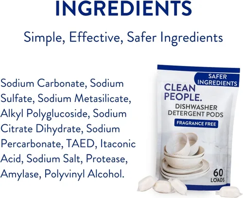Miniatura 8 de The Clean People Cápsulas para lavavajillas – Corta la grasa y enjuaga con brillo reluciente – Sin residuos – Cápsulas para lavavajillas sin