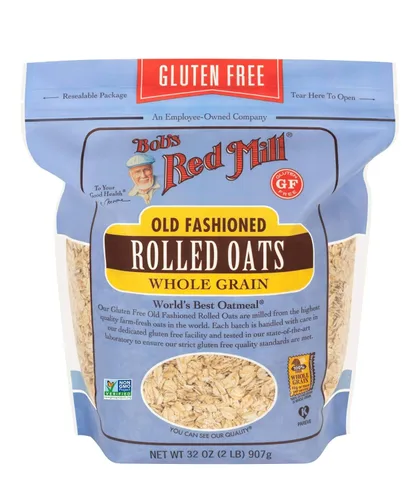 Miniatura 13 de Bob's Red Mill Avena enrollada anticuada sin gluten, 32 onzas (paquete de 4), sin gluten, sin OMG, grano entero, vegano, kosher