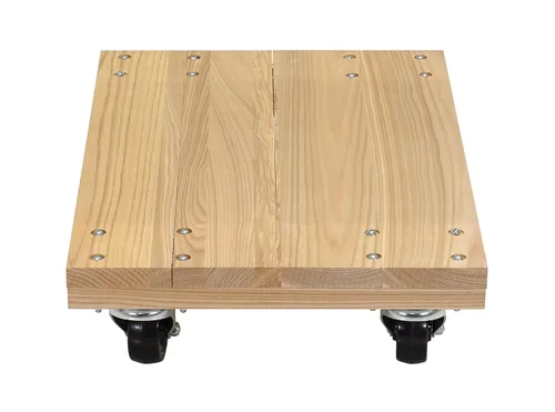 Miniatura 3 de Vestil HDOS-1624-9 Plataforma de plataforma sólida de madera dura con ruedas de goma dura, capacidad de 900 libras, 24 pulgadas de largo x 16