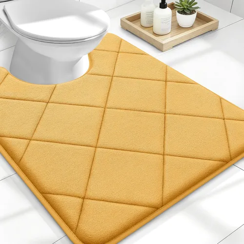 Miniatura 169 de OLANLY Tapete de baño de espuma viscoelástica de 24 x 16 pulgadas, ultra suave y absorbente, lavable a máquina, cómodo tapete de baño para suelo