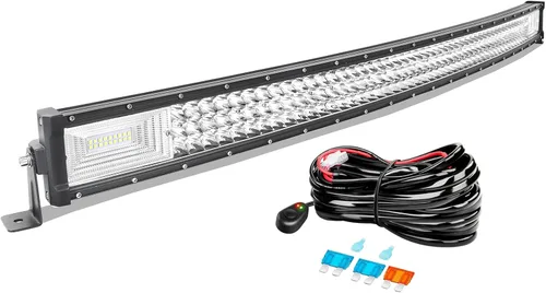 Miniatura 8 de AUXTINGS 22 "270 W LED luz de trabajo Barra foco inundación haz combo curva triple fila 7D DC 12V-24V 6000k luz de conducción para vehículos