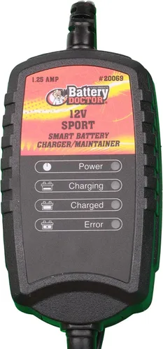 Miniatura 5 de WirthCo 20069 Cargador y mantenedor de batería inteligente certificado por CEC, Battery Doctor negro (12V, 1.25 Amp)