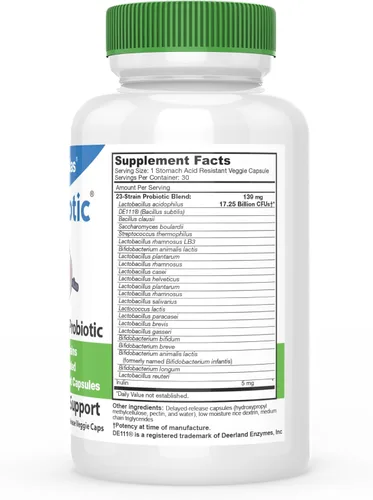 Miniatura 2 de Suplemento Nexabiotic probiótico, 21 cepas multi-probiótico, suplemento con Lactobacillus acidophilus, Bifidobacterium infantis, Saccharomyces