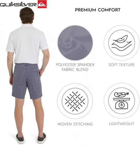 Miniatura 4 de Quiksilver Men's Regular Fit Fixed Waist Water Friendly Active Hybrid Shorts