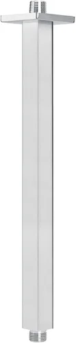 Miniatura 9 de NearMoon Brazo de ducha montado en el techo con brida, conexión universal 1/2 NPT brazo de ducha cuadrado recto para cabezal de ducha de lluvia Cromo