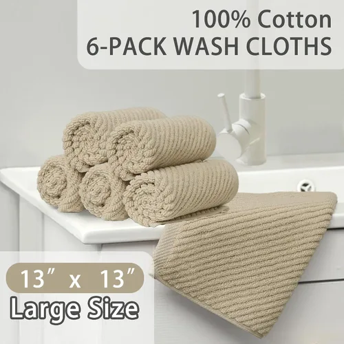 Miniatura 98 de VOOVA & MOVAS Toallas de mano blancas - 100% algodón Ligeras Gruesas Secado rápido Suaves Absorbentes, paquete de 4 piezas grandes de 18