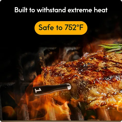 Miniatura 8 de CHEF iQ Sense Termómetro de Carne Inteligente Inalámbrico con Sonda Ultradelgada, Termómetro de Carne Bluetooth de Rango Ilimitado, Termómetro